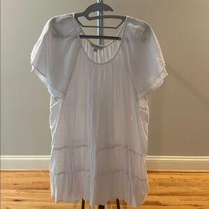 Counterparts 2X White Blouse